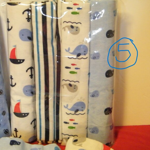 Couvertures emmaillotement ou intimité d'allaitement, ens. de 4, Fille ou Garçon - Picture 6 of 11